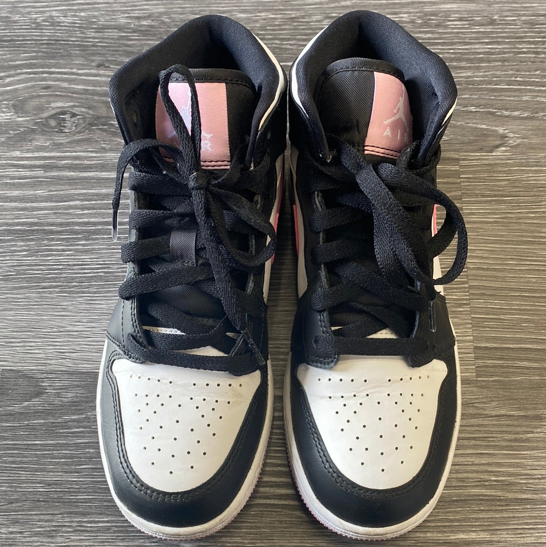 Jordan 1 Mid White Black Light Arctic Pink (GS) (Preowned)