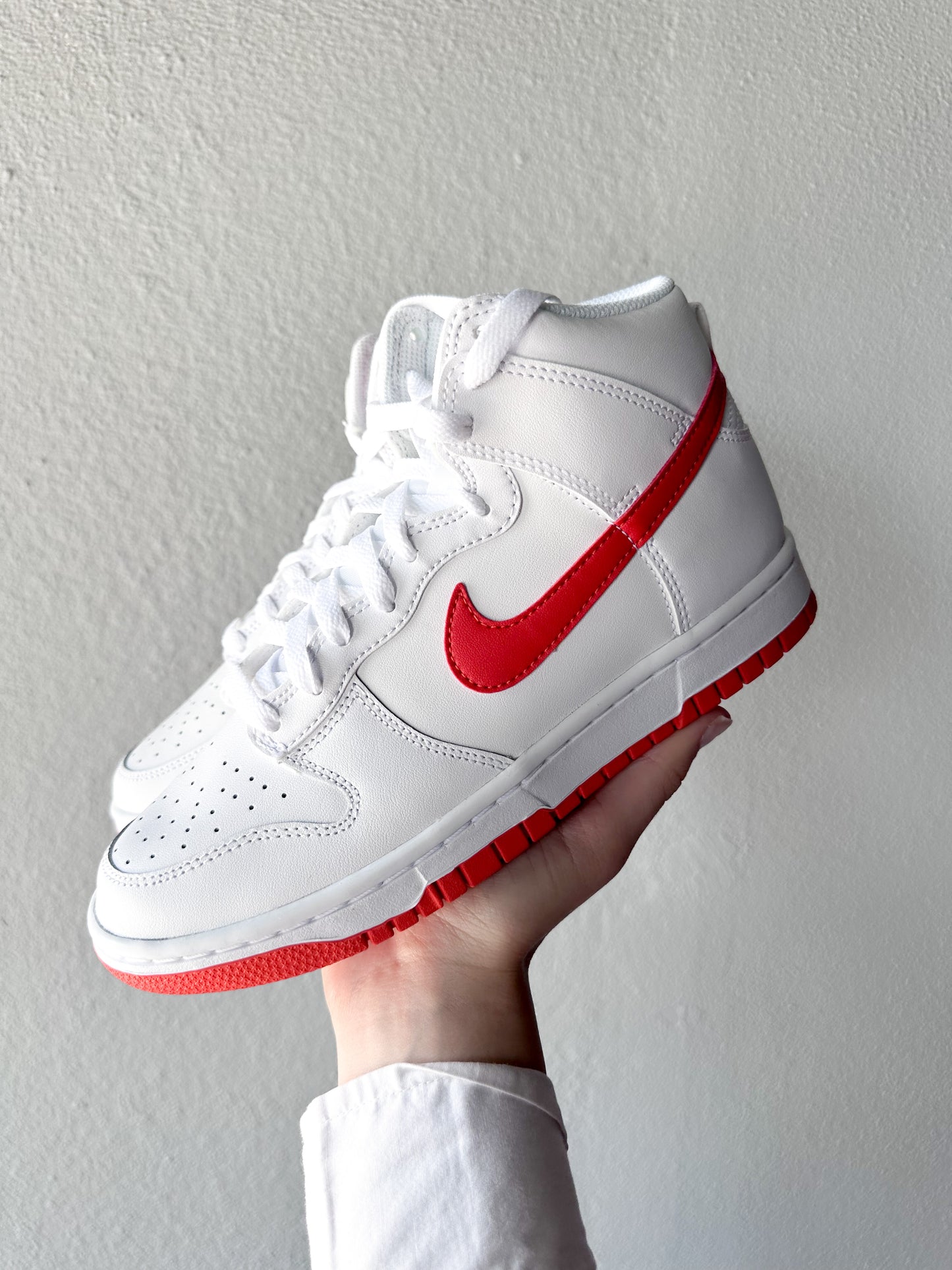 Nike Dunk High White Picante Red