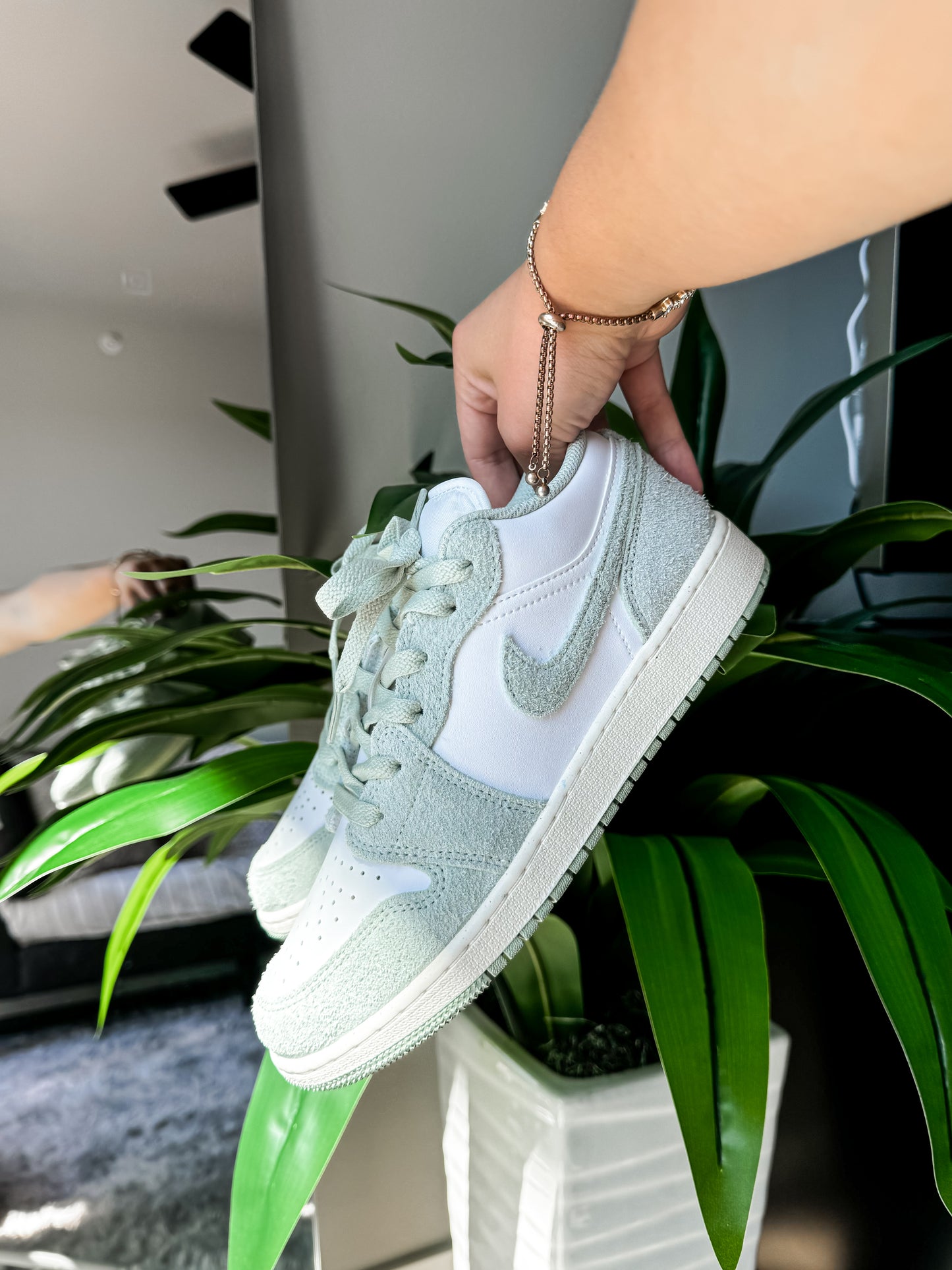 Jordan 1 Low SE White Seafoam (GS)